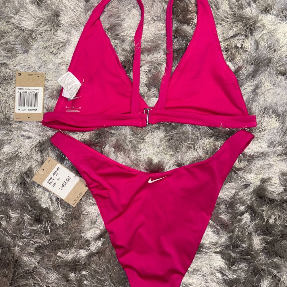 Women's Nike Essentials Bralette Bikini 2 Piece Pink NESSD928 XL NWT - Picture 5 of 5